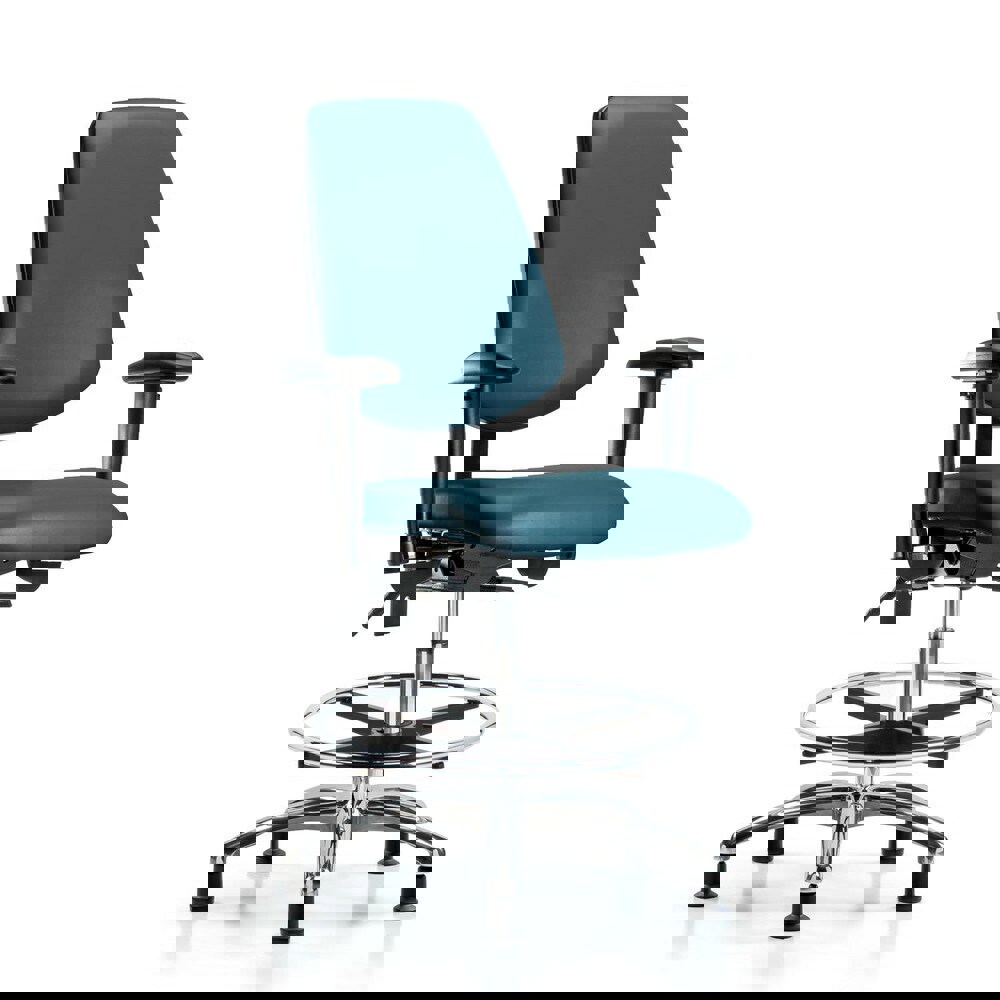 Task Chair: Vinyl, Marine Blue