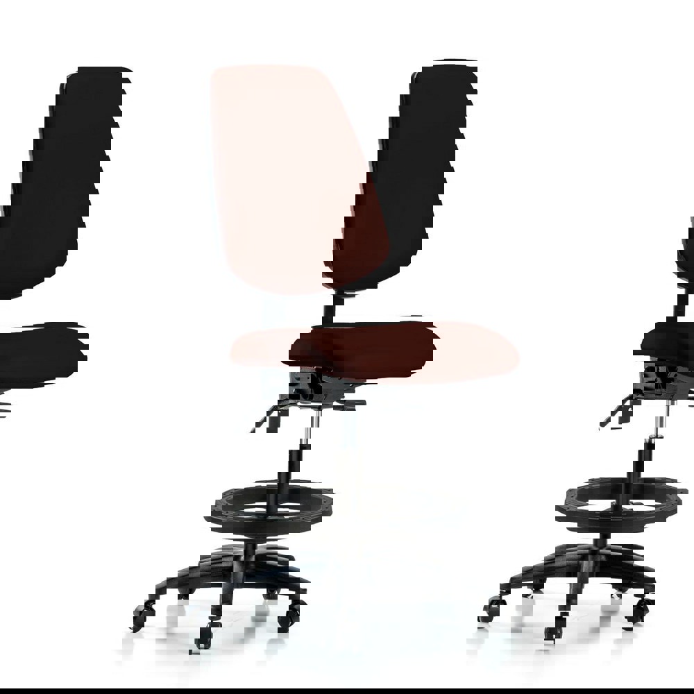 Task Chair: Vinyl, Burgundy