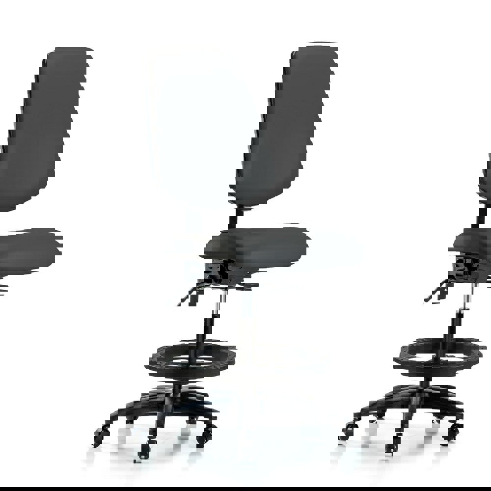 Task Chair: Vinyl, Charcoal