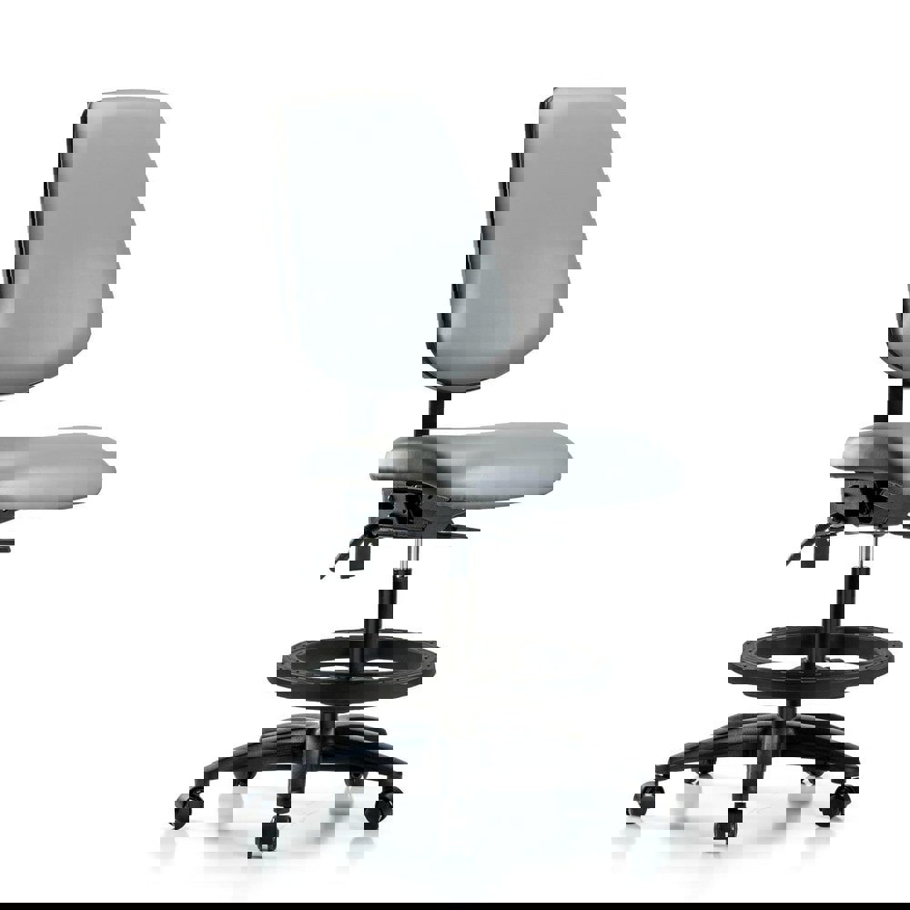 Task Chair: Vinyl, Sterling