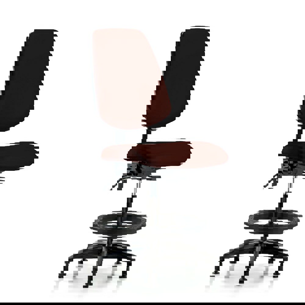 Task Chair: Vinyl, Burgundy