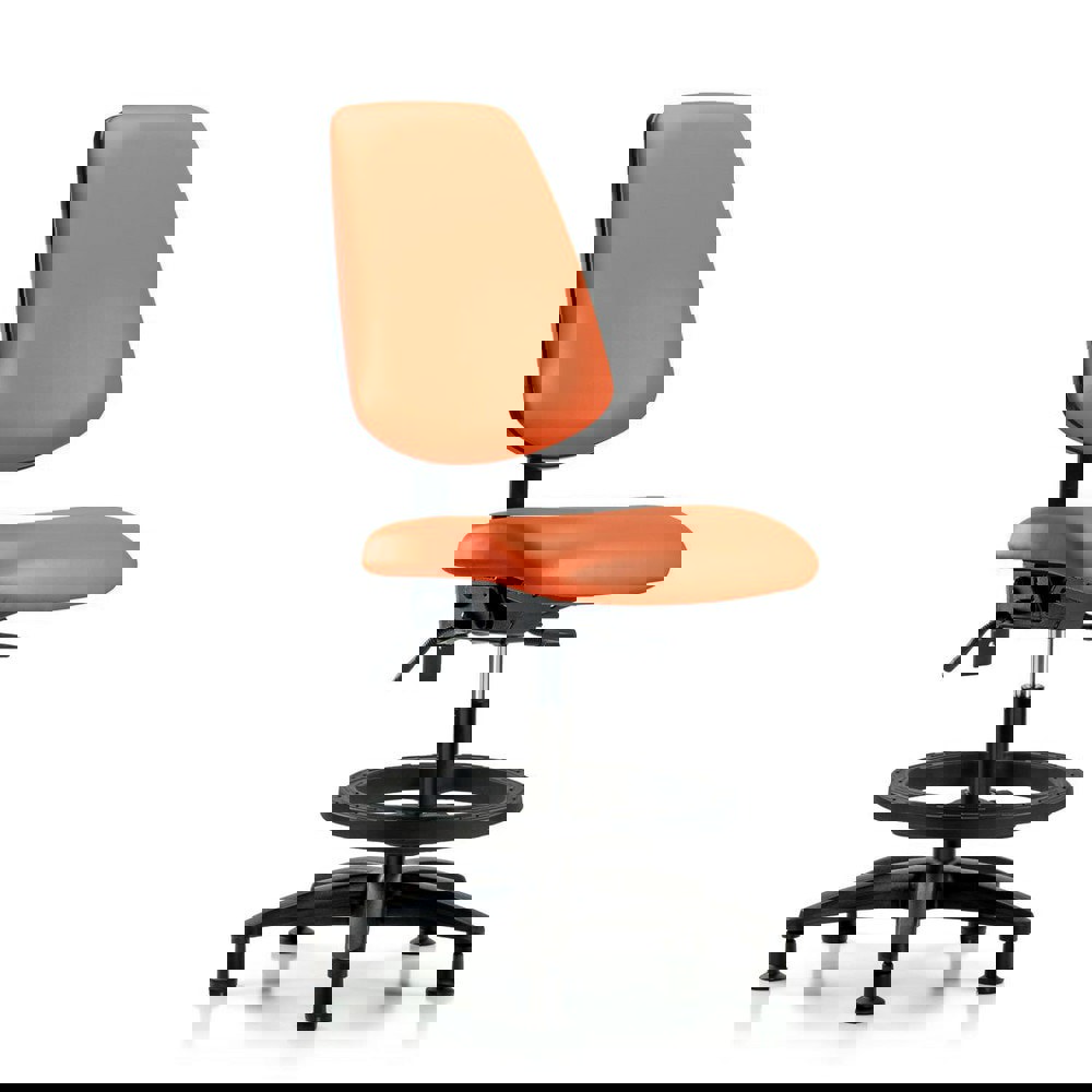 Task Chair: Vinyl, Orange Kist