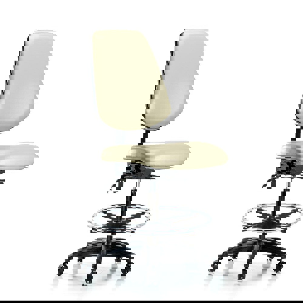 Task Chair: Vinyl, Adobe White