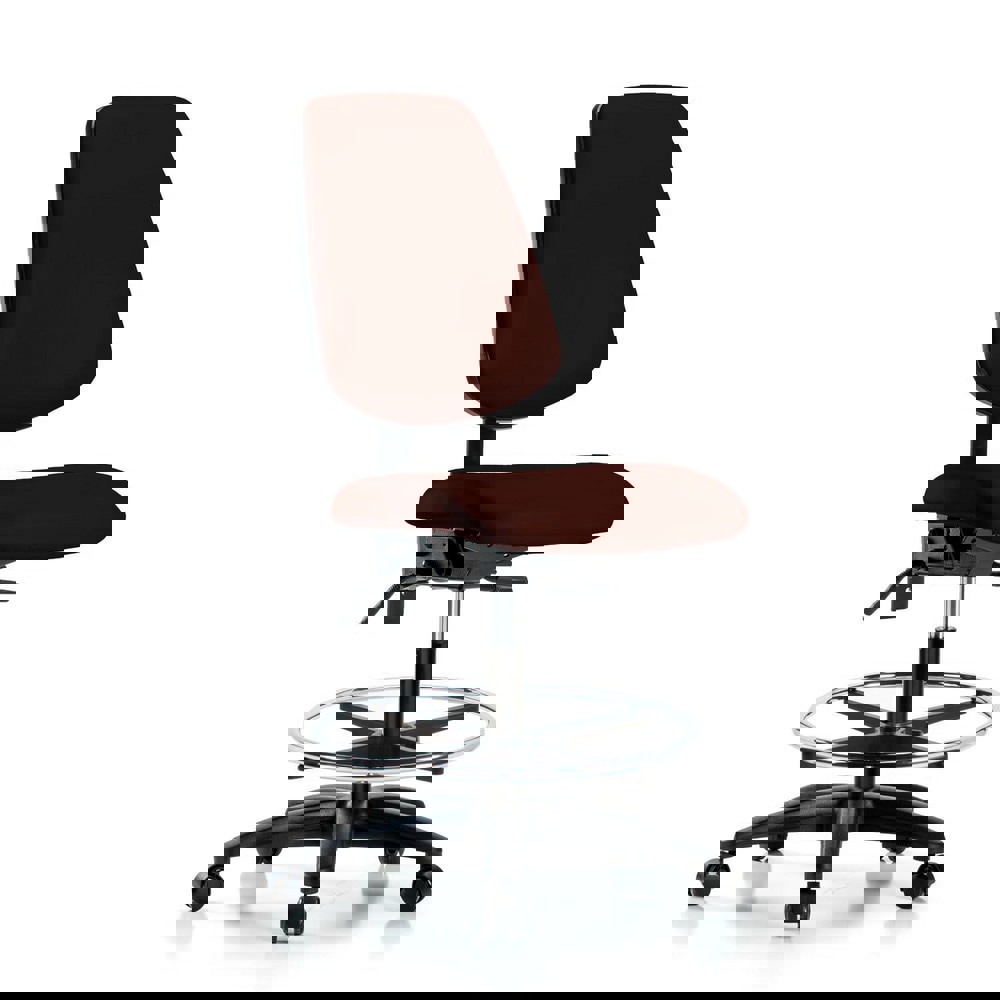 Task Chair: Vinyl, Burgundy