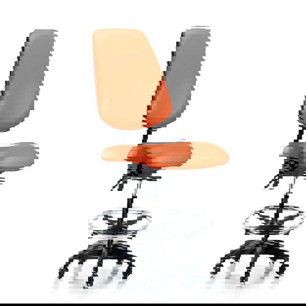 Task Chair: Vinyl, Orange Kist