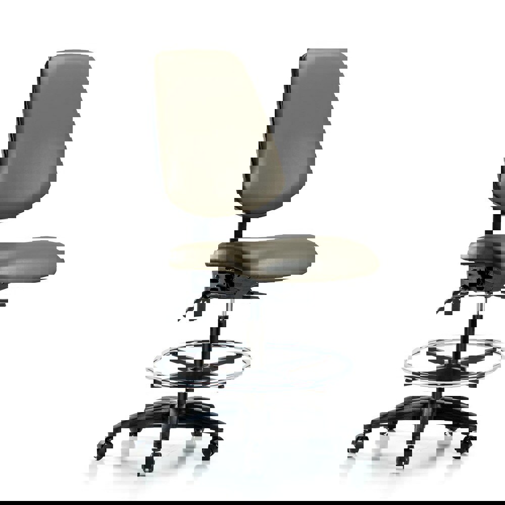 Task Chair: Vinyl, Taupe