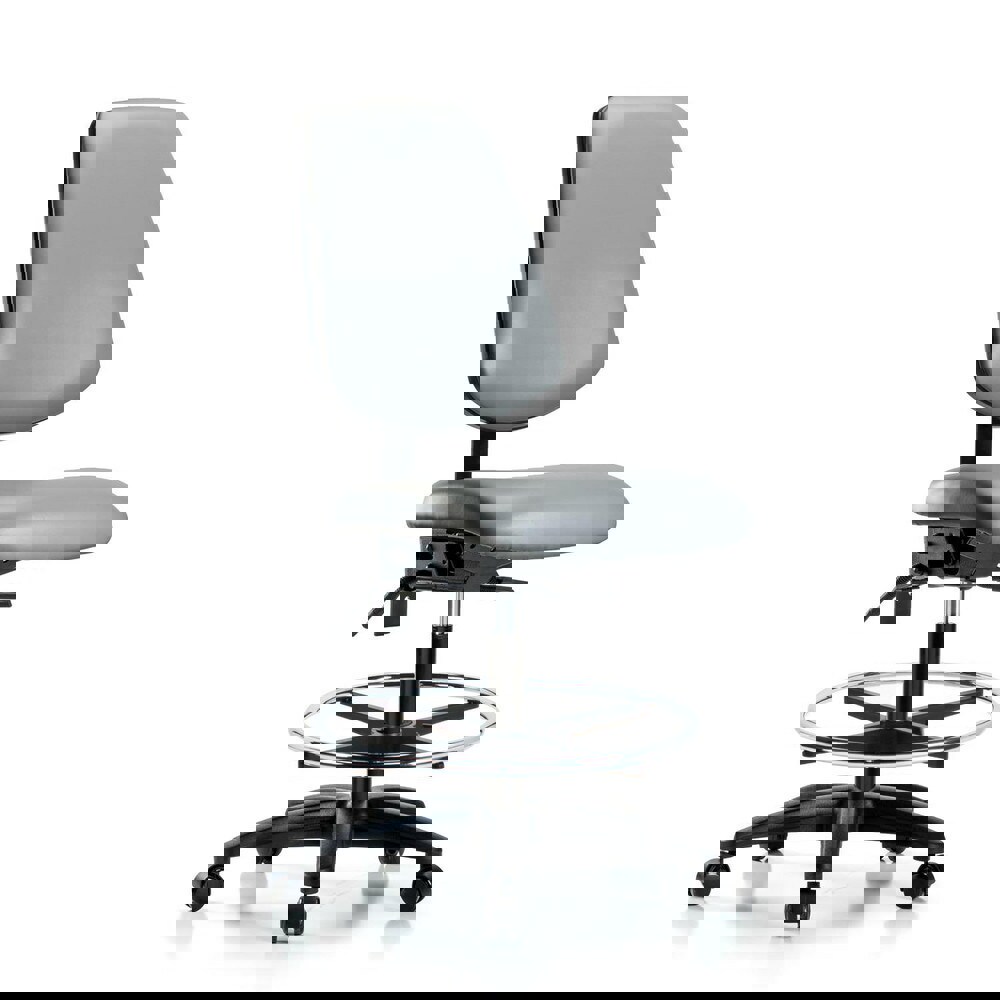 Task Chair: Vinyl, Sterling