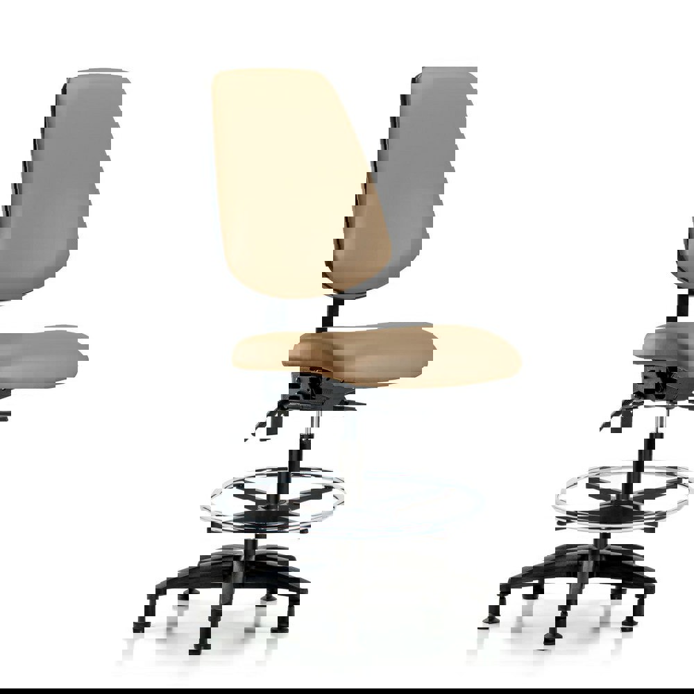 Task Chair: Vinyl, Taupe