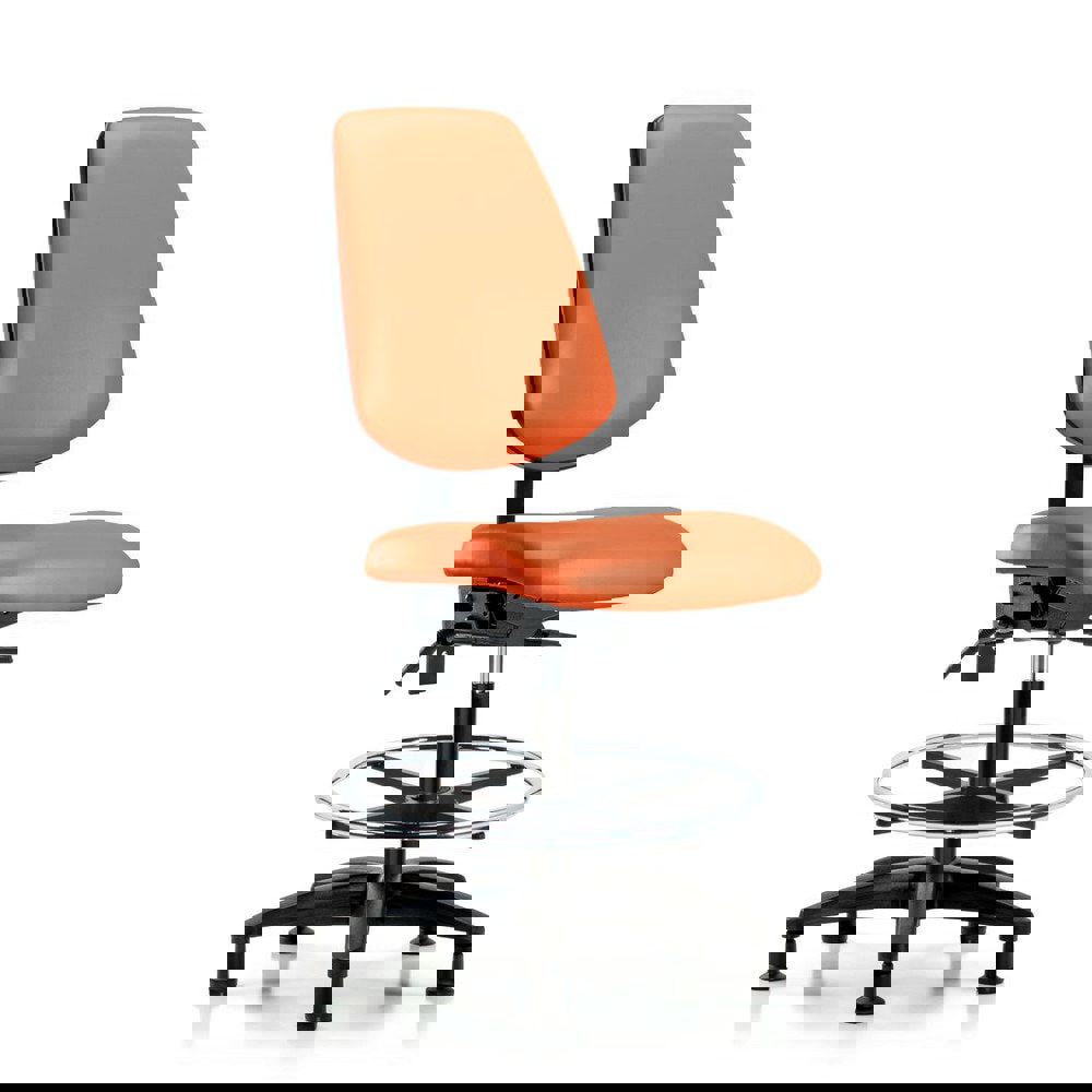 Task Chair: Vinyl, Orange Kist