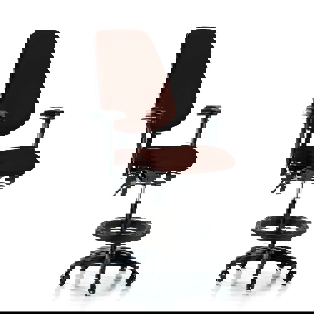 Task Chair: Vinyl, Burgundy