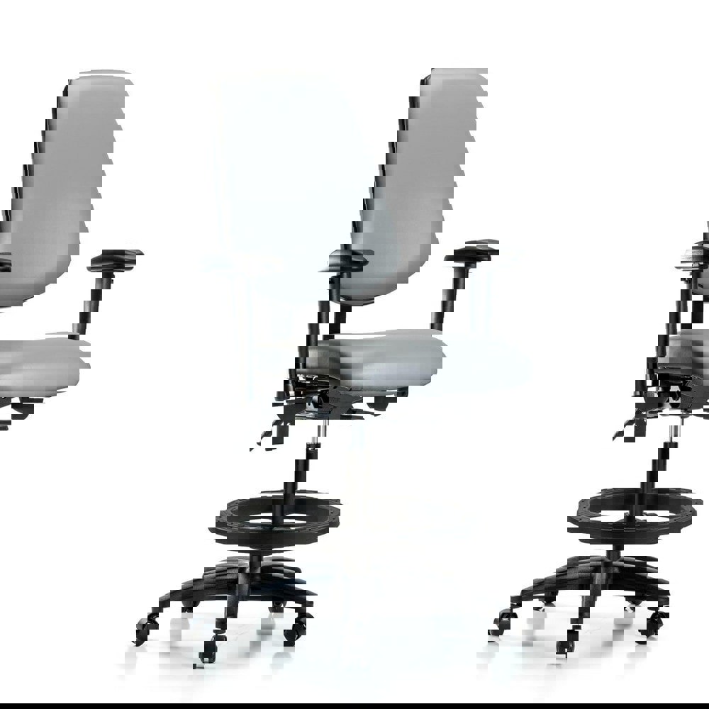 Task Chair: Vinyl, Sterling