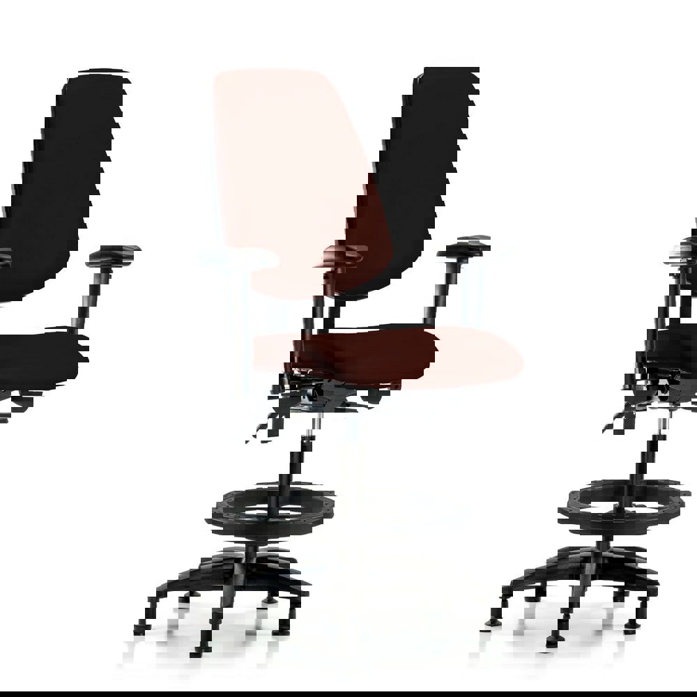 Task Chair: Vinyl, Burgundy