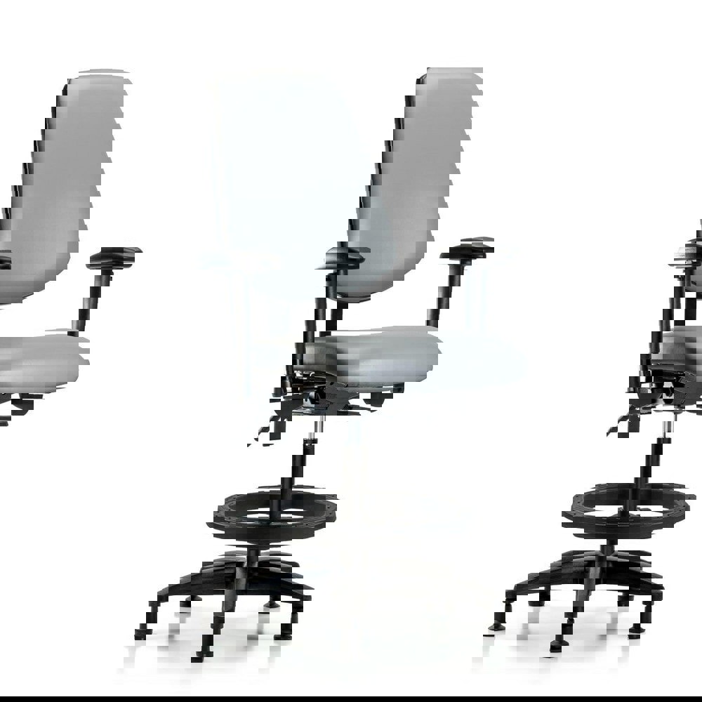 Task Chair: Vinyl, Sterling