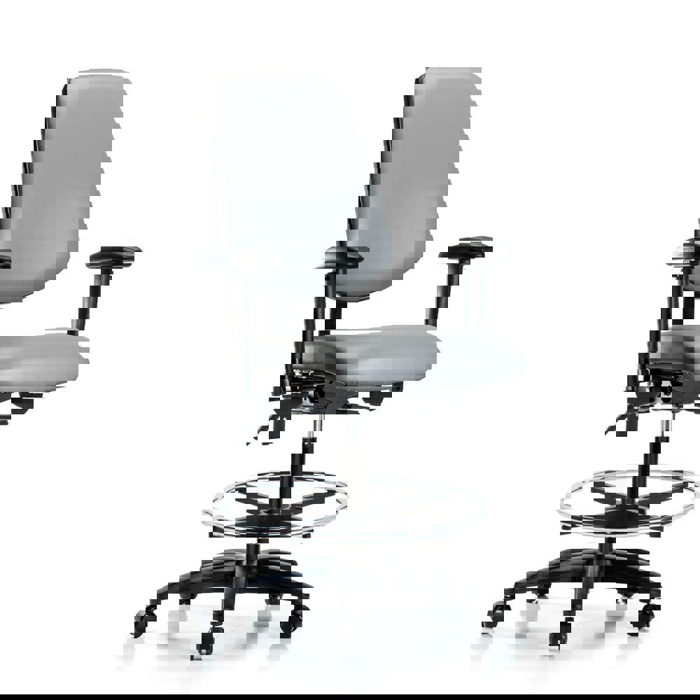 Task Chair: Vinyl, Sterling