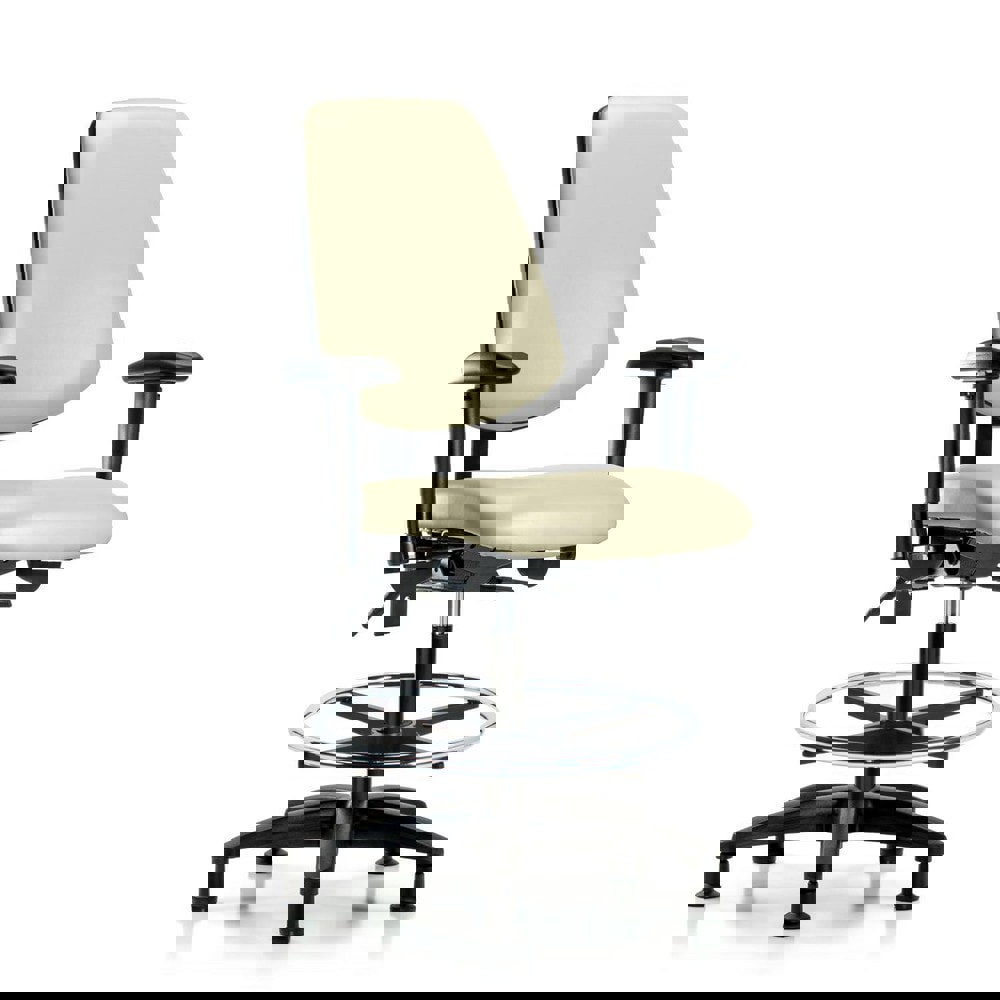 Task Chair: Vinyl, Adobe White