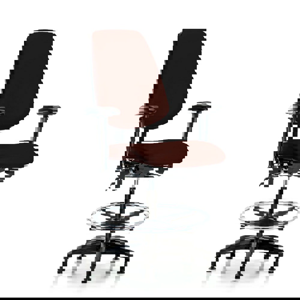 Task Chair: Vinyl, Burgundy