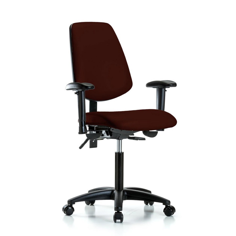 Task Chair: Vinyl, Burgundy
