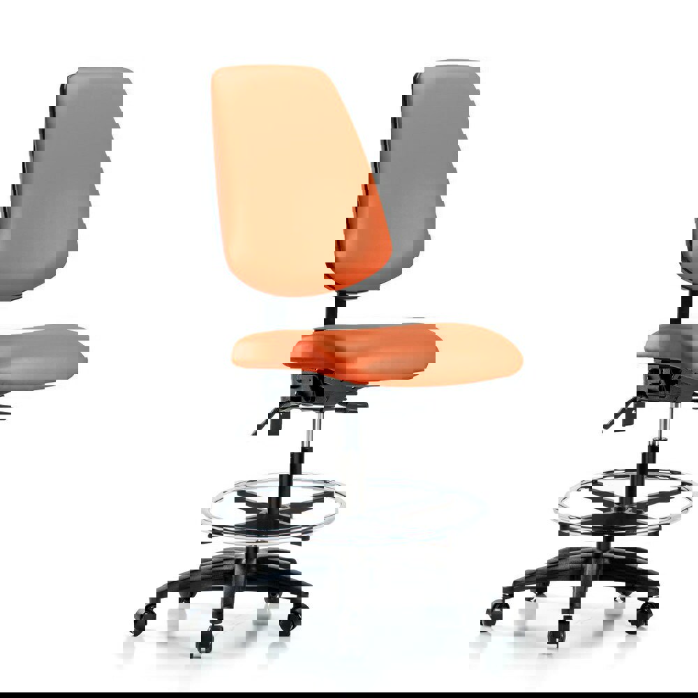 Task Chair: Vinyl, Orange Kist