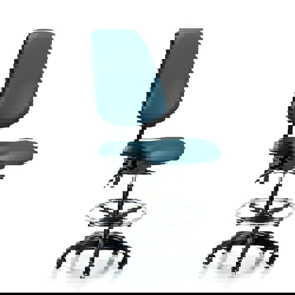 Task Chair: Vinyl, Marine Blue