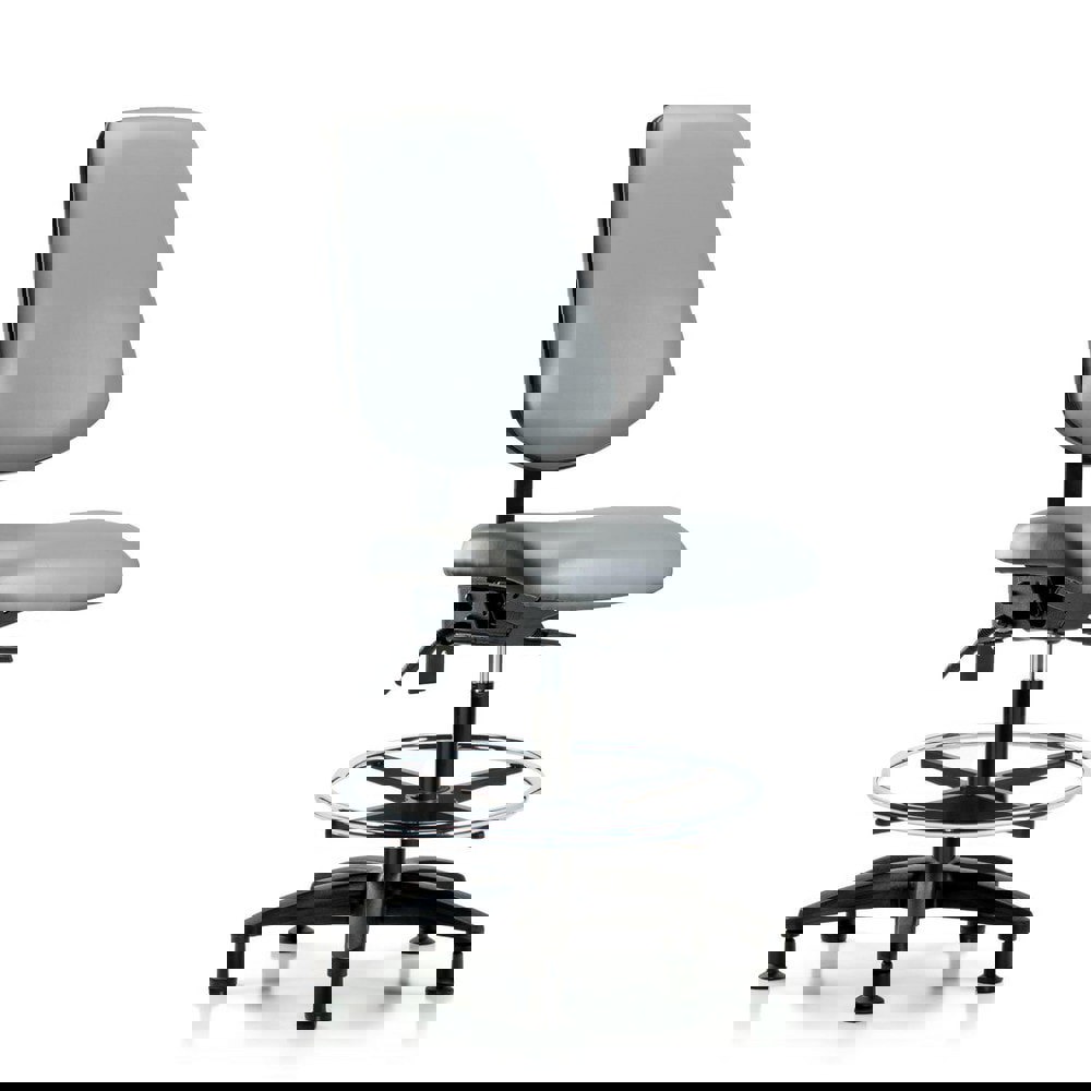 Task Chair: Vinyl, Sterling