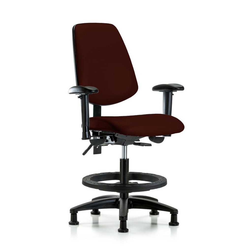 Task Chair: Vinyl, Burgundy