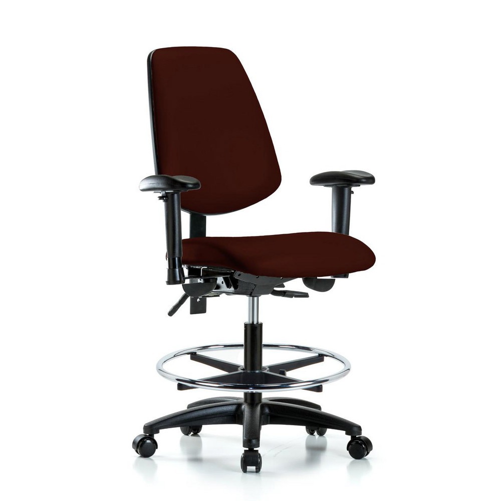 Task Chair: Vinyl, Burgundy