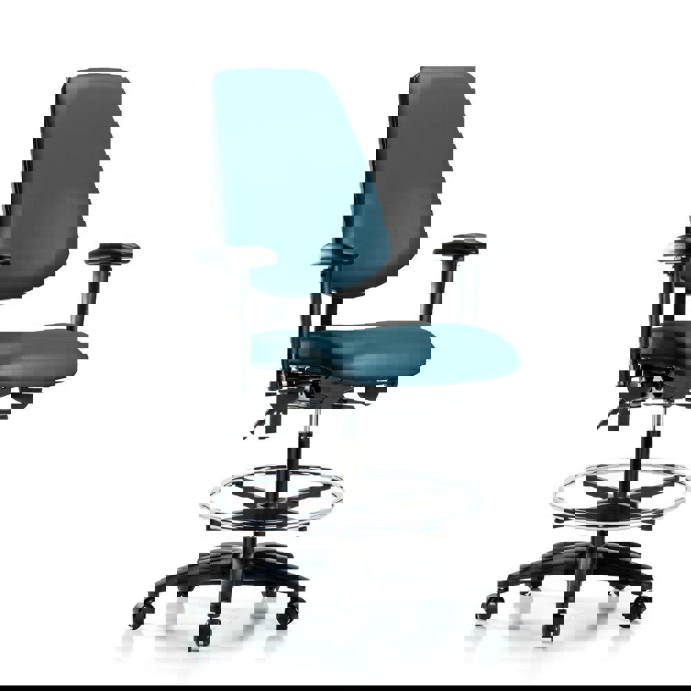 Task Chair: Vinyl, Marine Blue