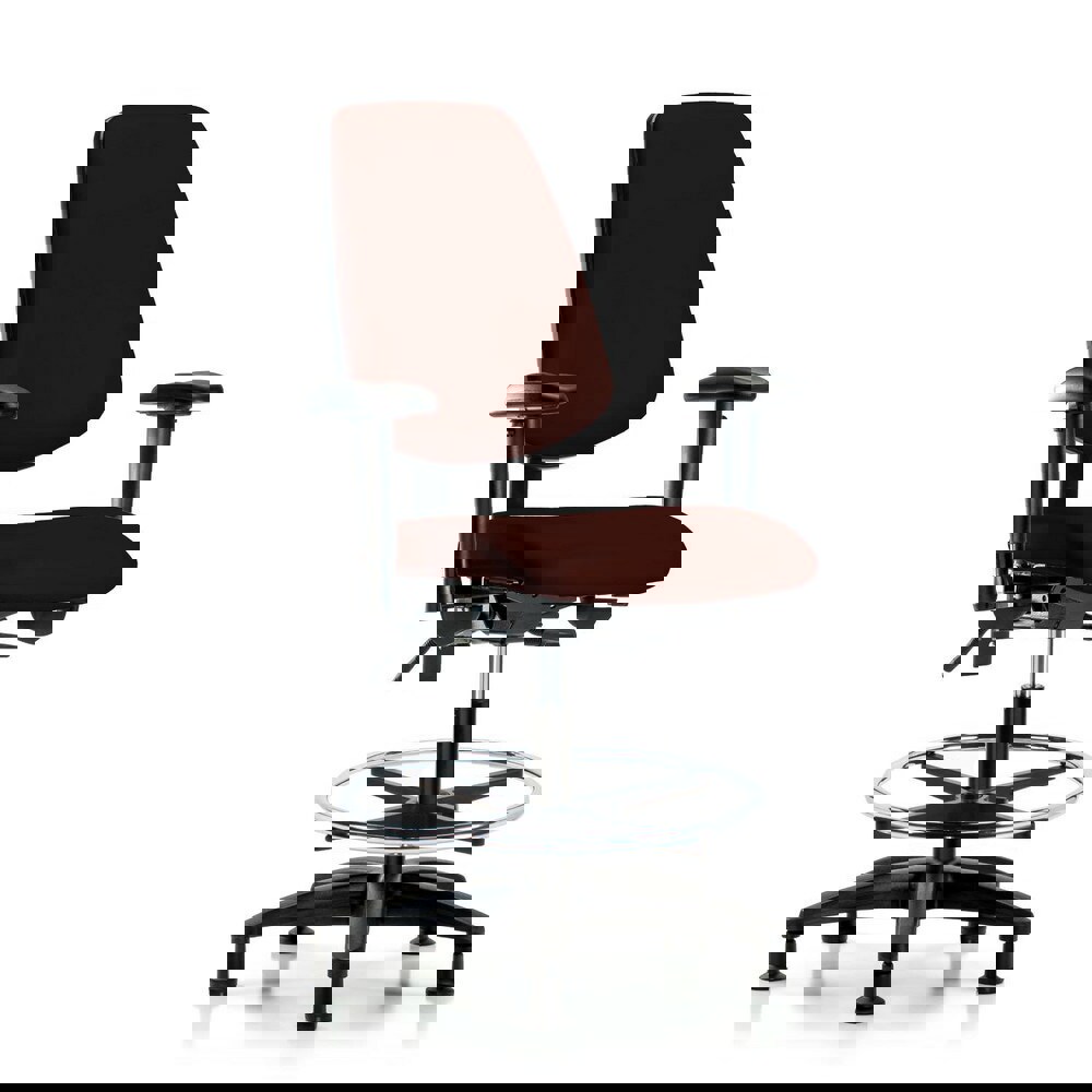 Task Chair: Vinyl, Burgundy