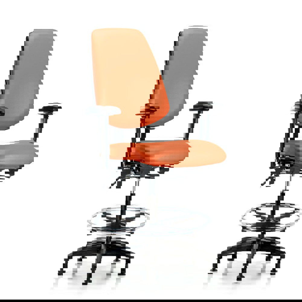 Task Chair: Vinyl, Orange Kist