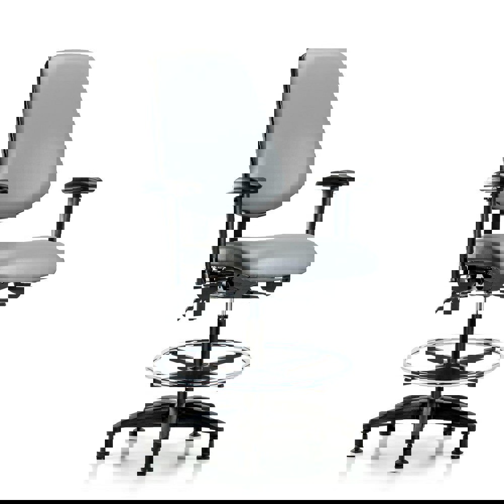 Task Chair: Vinyl, Sterling