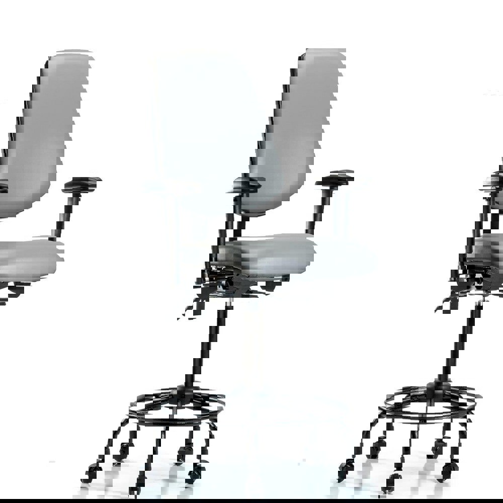 Task Chair: Vinyl, Sterling