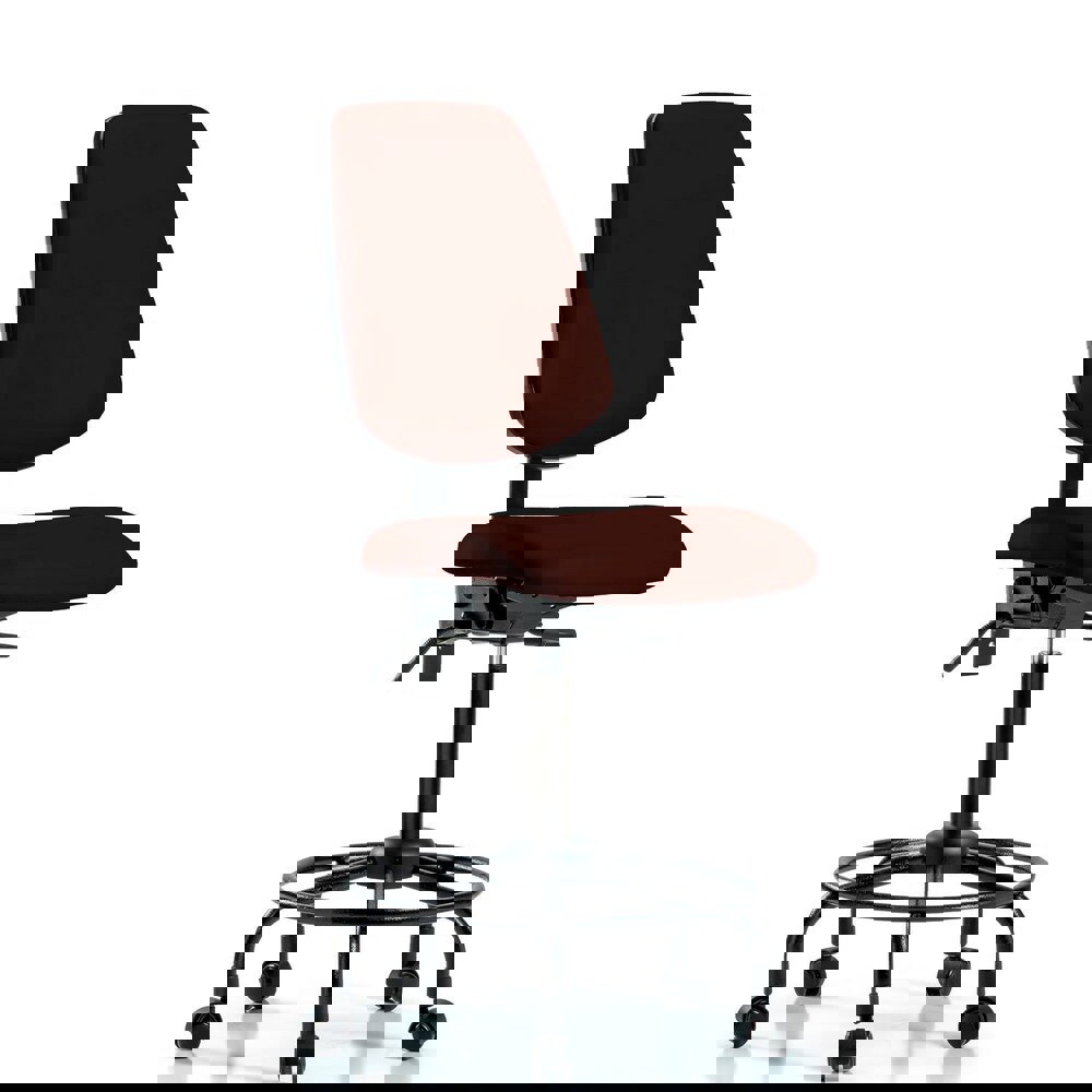 Task Chair: Vinyl, Burgundy