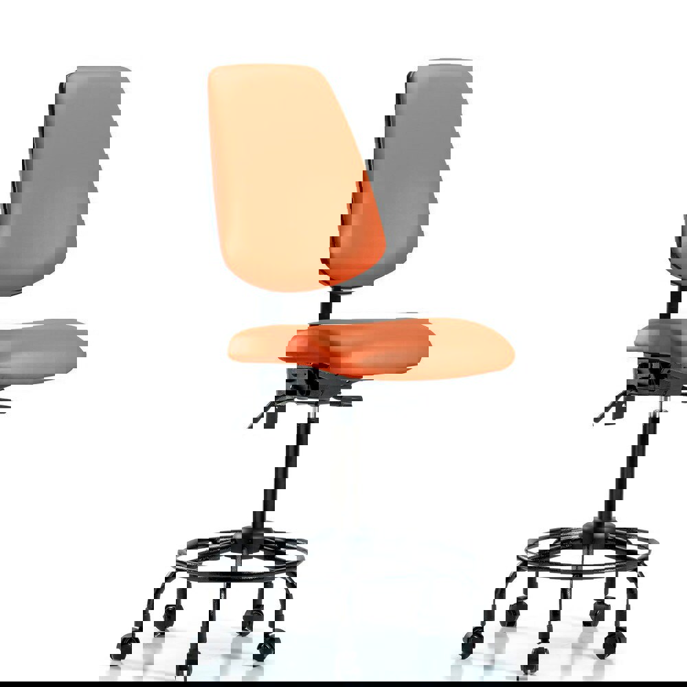 Task Chair: Vinyl, Orange Kist