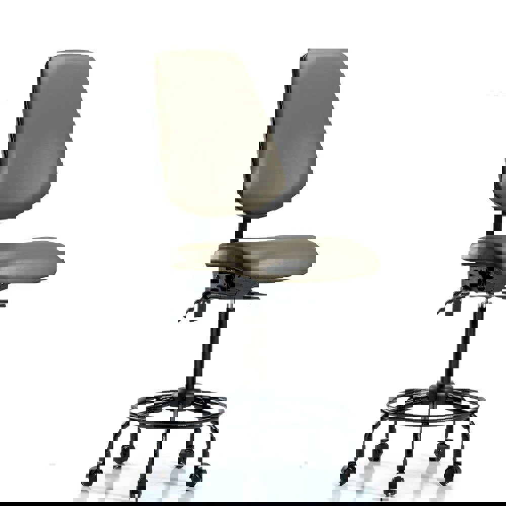 Task Chair: Vinyl, Taupe