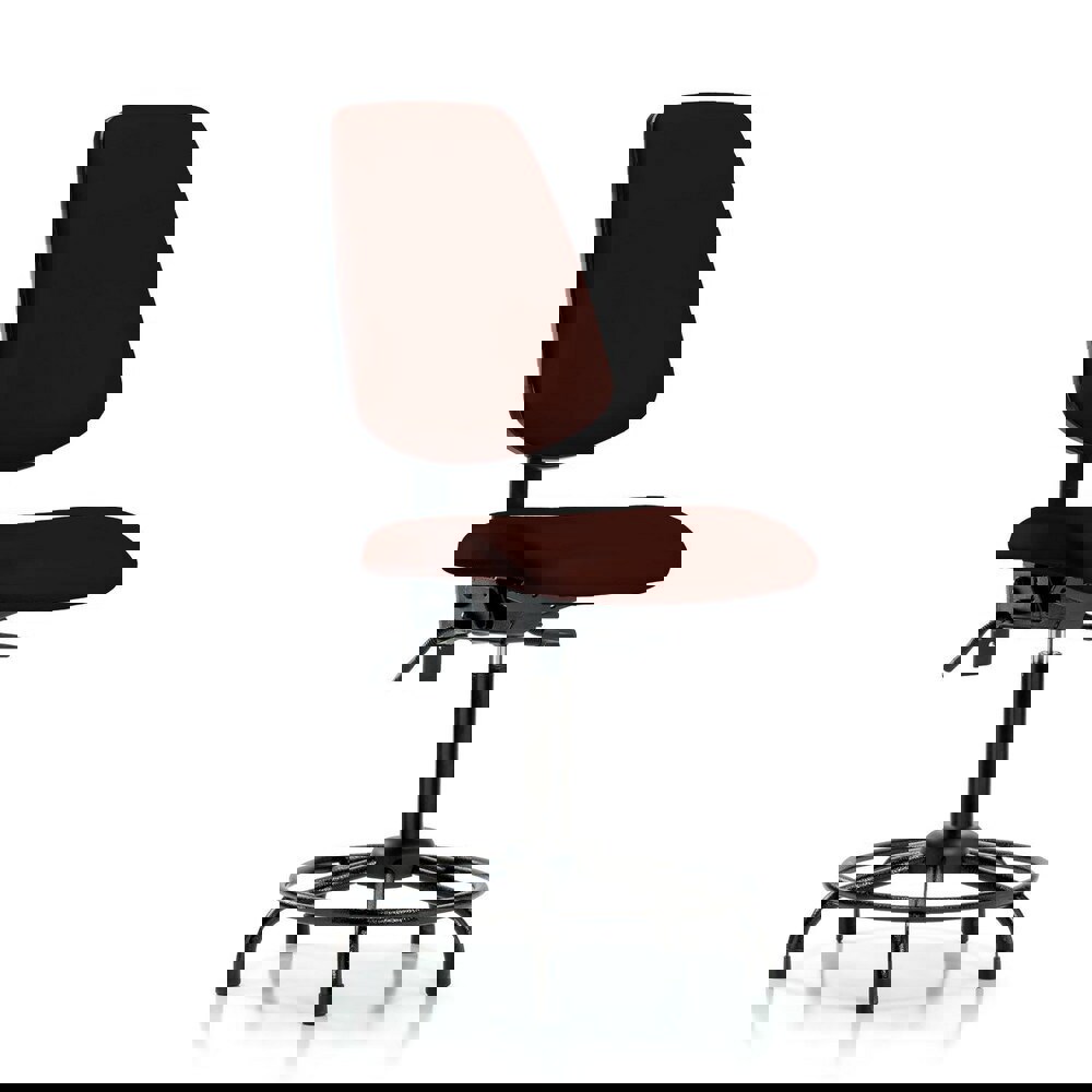 Task Chair: Vinyl, Burgundy