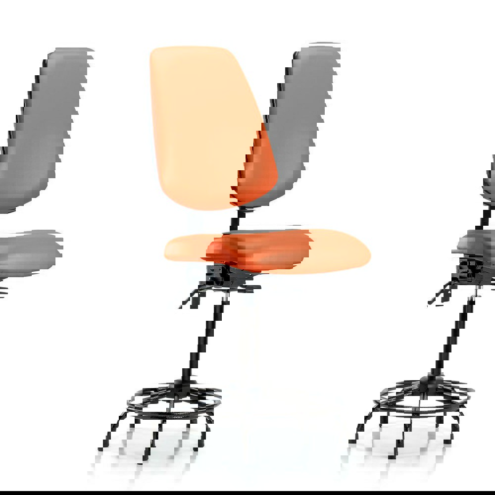 Task Chair: Vinyl, Orange Kist