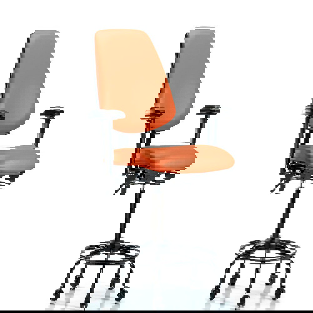 Task Chair: Vinyl, Orange Kist