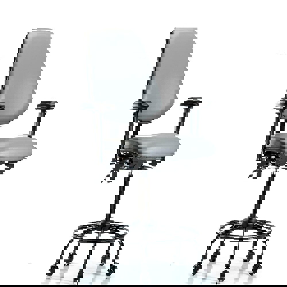 Task Chair: Vinyl, Sterling