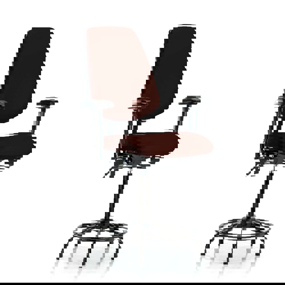 Task Chair: Vinyl, Burgundy