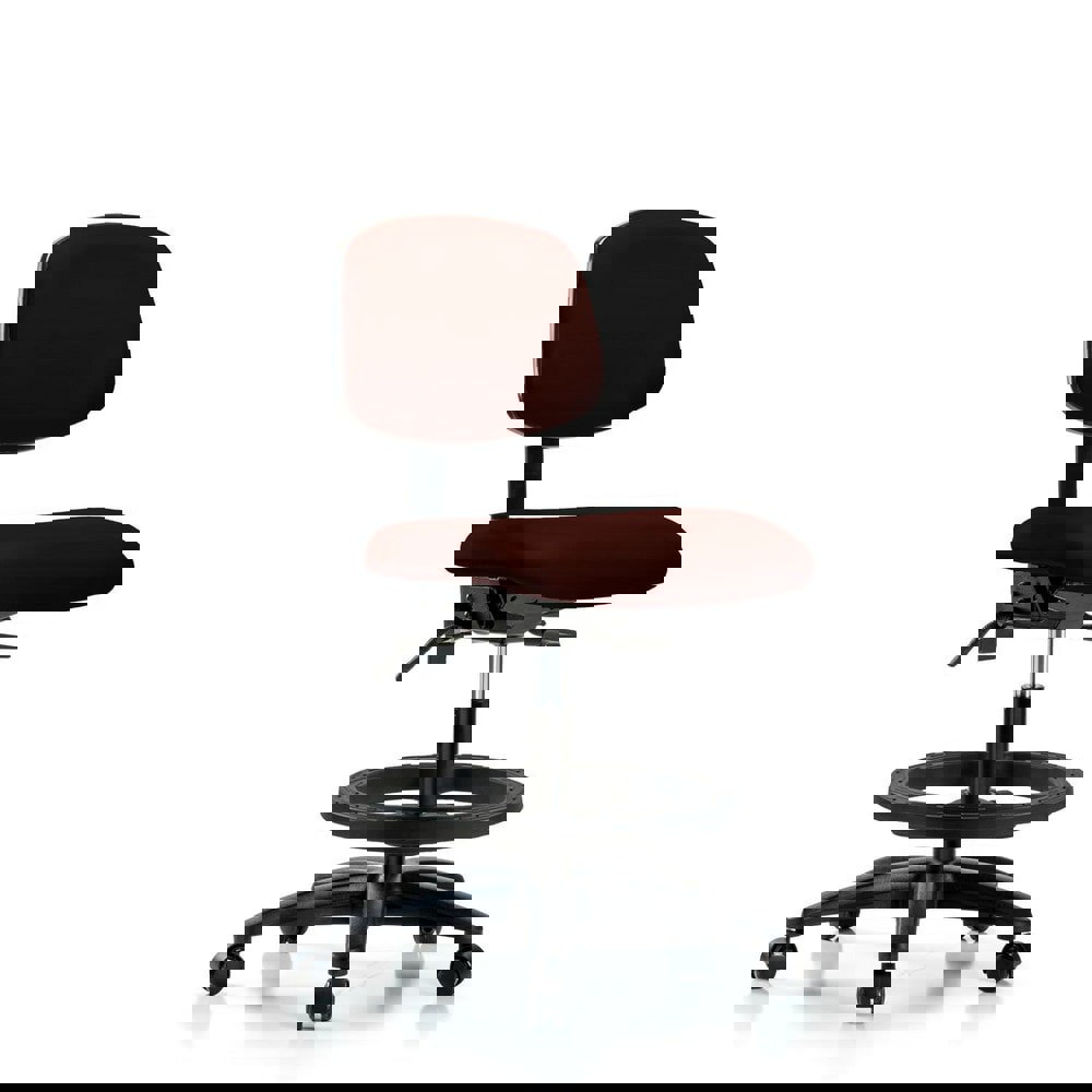 Task Chair: Vinyl, Burgundy