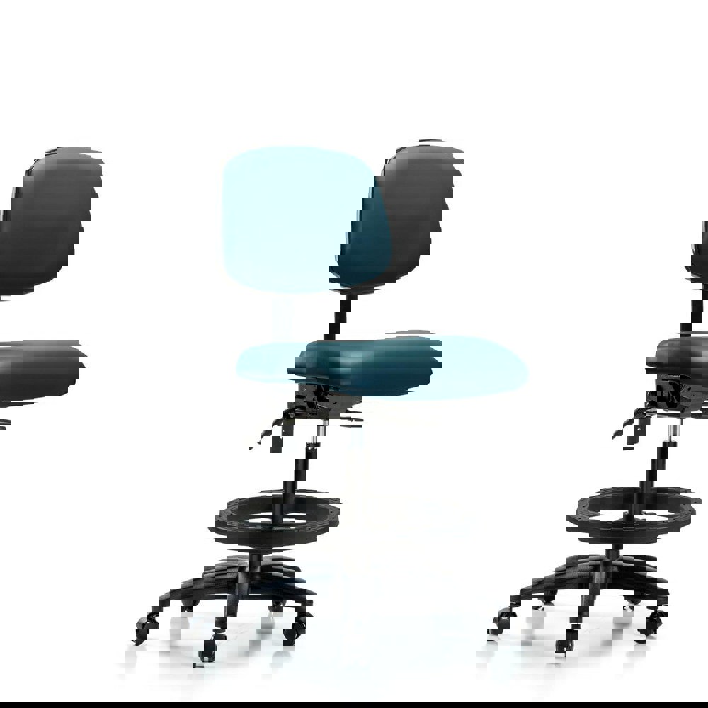 Task Chair: Vinyl, Marine Blue