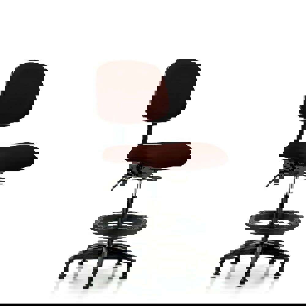 Task Chair: Vinyl, Burgundy