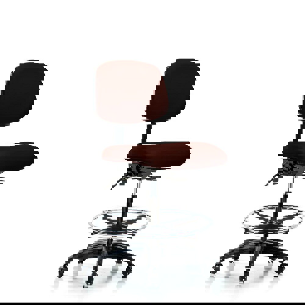 Task Chair: Vinyl, Burgundy