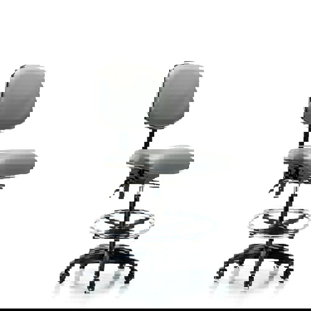 Task Chair: Vinyl, Sterling