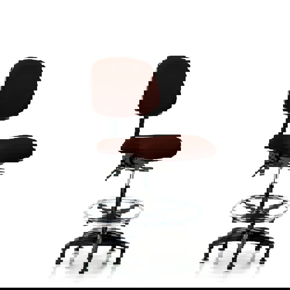 Task Chair: Vinyl, Burgundy