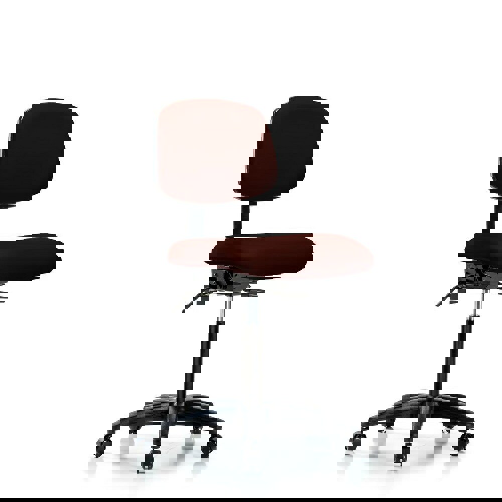 Task Chair: Vinyl, Burgundy