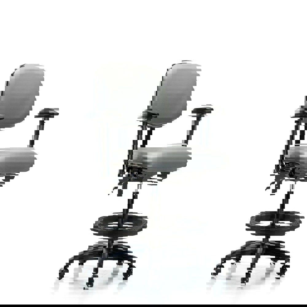 Task Chair: Vinyl, Sterling