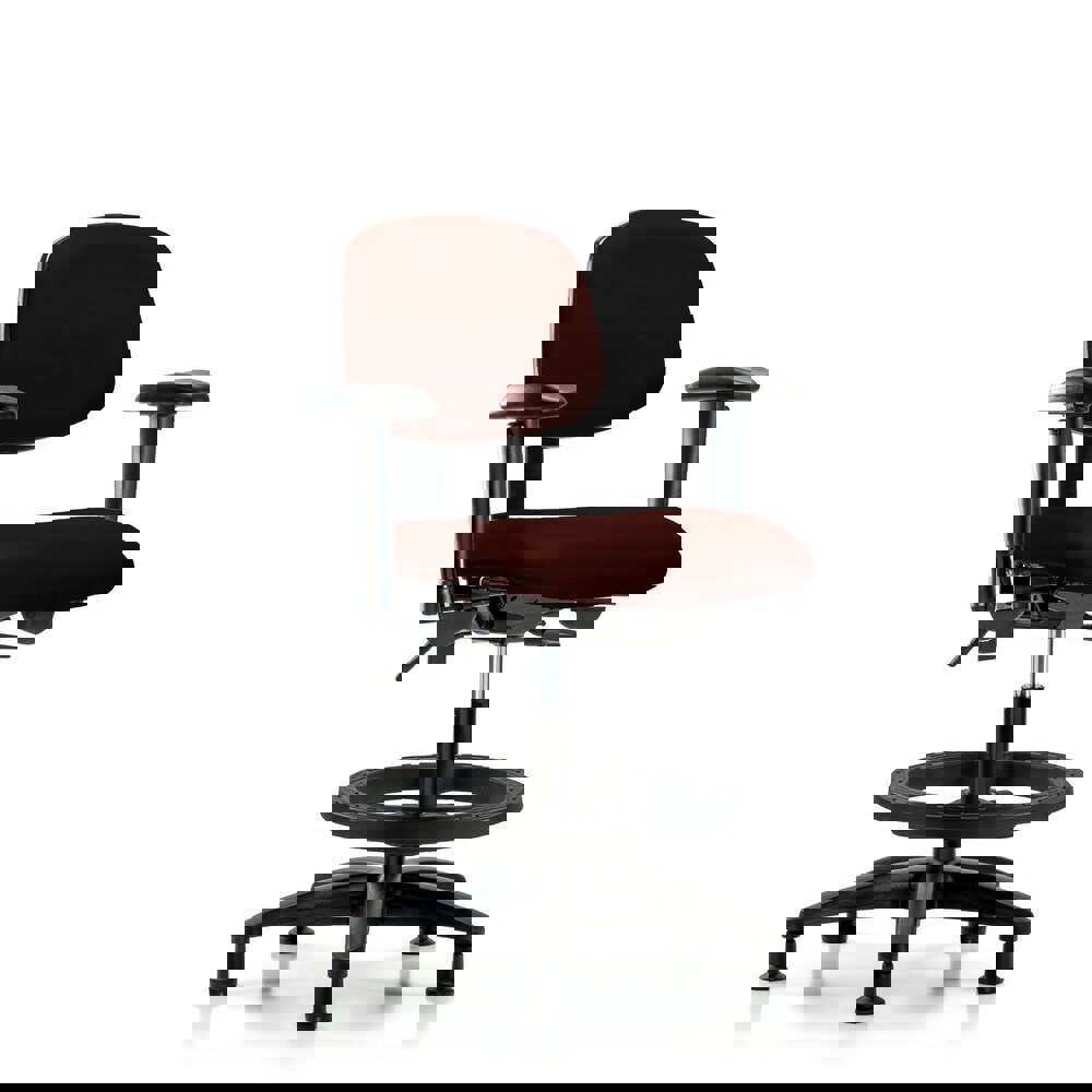 Task Chair: Vinyl, Burgundy