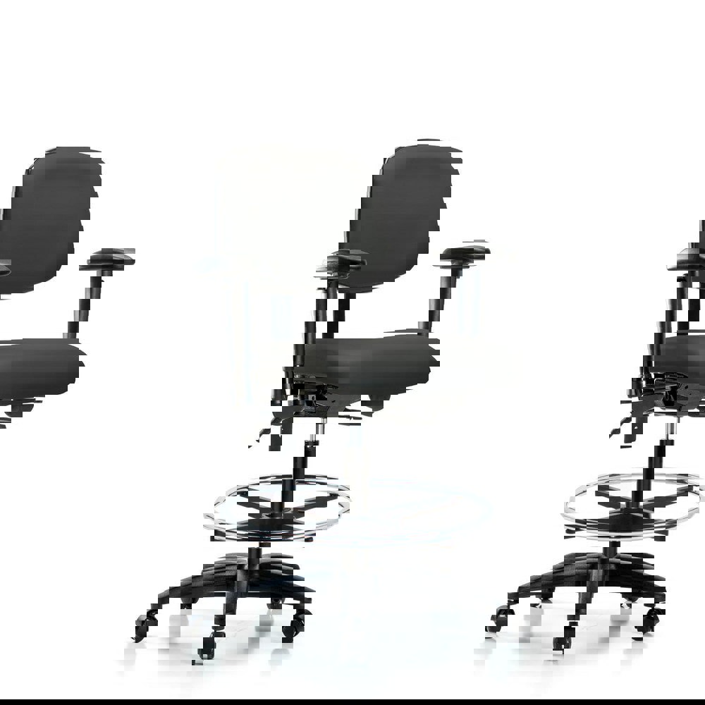 Task Chair: Vinyl, Charcoal