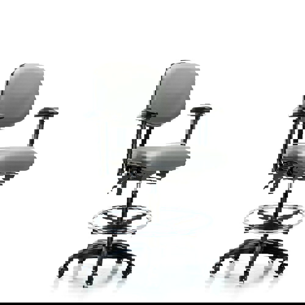 Task Chair: Vinyl, Sterling